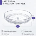 1PCS 9 Inch Lazy Susan Spice Rack Organizer, 360 Degree Rotating Round Lazy Susan Turntable for Cabinet, Clear. 