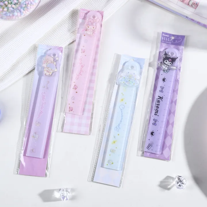 Sanrio%20Funny%20Rotatable%20Ruler%20Kuromi%20Melody%20Cute%20Cartoon%20Straightedge%20Student%20Stationery%20Office%20Equipment%20-%20Image%204
