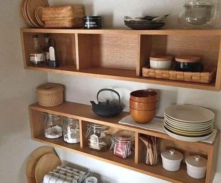 Wooden Kitchen shelf -Book shelf -Wall shelf-Dining self 1pcs - size Lx76cm