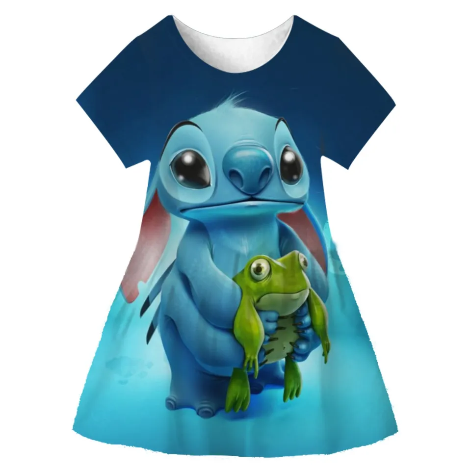 strapless open back dress Premium Disney Stitch Princess Dress For Girls 7 To 13 ToylandEU