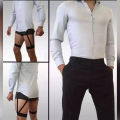 Elastic Belt and Wallet-shirt Holder for Men - Black - Wallet For Men. 
