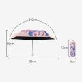 Sanrio Automatic Umbrella Cinnamoroll Kuromi Sunny Rain Dual Use Cinnamoroll Kuromi Folding Black Coated Bumper Fabric Gift. 