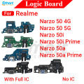Charging Logic Board For Realme Narzo 50 50a 50a Prime 50i 50i Prime 4G 5G Charging Port USB Plug PCB Dock Connector Spare parts. 