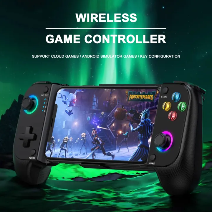 Telescopic Gamepad Controller Joystick Turbo 6-axis Gyro Vibration Wireles Bluetooth 5.2 for Android IOS PS3 PS4 Switch