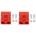 2X for Anderson Style Plug Connectors 50A 600V 6-12AWG AC/DC Power Tool for 6AWG Plated Solid Terminals Plugs Red. 