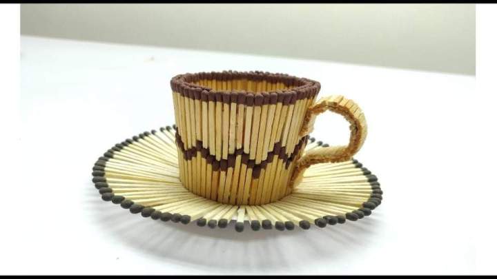 Mordern Matchstick cup showpice - Brown