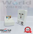 3 Pin/UK Plug Universal+2USB 2 Way Multi Adapter MAX 13A 250V-2500W - Multi Plug - Multi Plug.