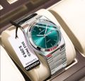 Poedagar PO930M Silver Stainless Steel Analog Wrist Watch For Men. 