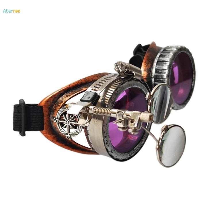 Fashion Steampunk Glasses Ocular Loupe Photo Prop Colored frame Sunglasses
