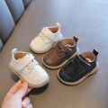 Baby British style small leather boys and girls learning to walk cow sole baby shoes, single shoes. 