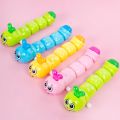 Baby wind-up toy Promotion mini plastic wind-up game toy colorful upper chain caterpillar toy.
