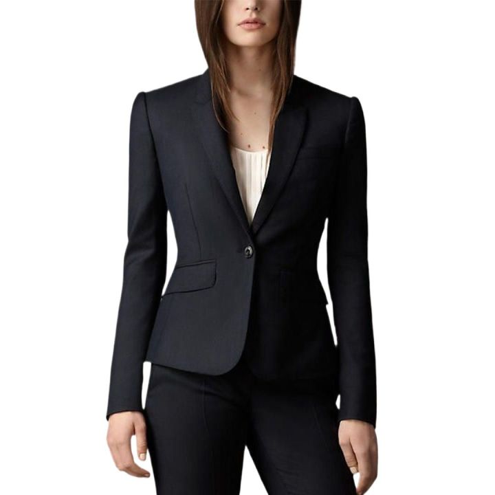 Black blazer for women winter Formal women blazer suit long