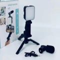 AY-49 remote control Video Kits Microphone LED Fill Light Mini Tripod-Photography & Studio Lighting-MIrha shop.