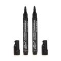 Permanent Refillable Marker Pen, Black, Pack of 2. 