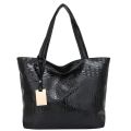 Fashion Casual Women Shoulder Bags Large Capacity Silver Gold Black Crocodile Handbag PU Leather Big Tote Bag Ladies Hand Bags. 