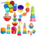 Baby Toy Stacking Cups Children Educational Nesting Ring Tower Bath Play Water Set Early Educational Toys For Infant 0-36 Mont.