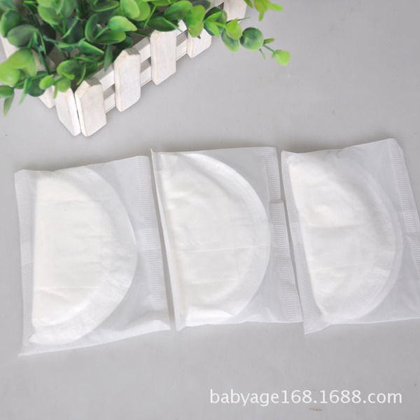 4pcs Breathable postpartum hermetic breastpads for breastfeeding Monolithic breastpads, thin three dimensional pack, sticker, 130mm