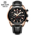 [ New Product - High-Grade Leather Multi-Function Chronograph Calendar Men's Quartz Watch ] Model ：2065G。 This Style. 