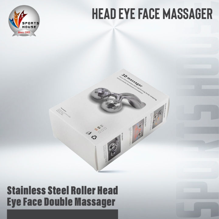 Stainless Steel Roller Head Eye Face Double Massager