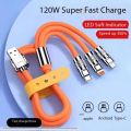 120W High speed Super charging cable. Super flash charge one drag three digital lines.. 