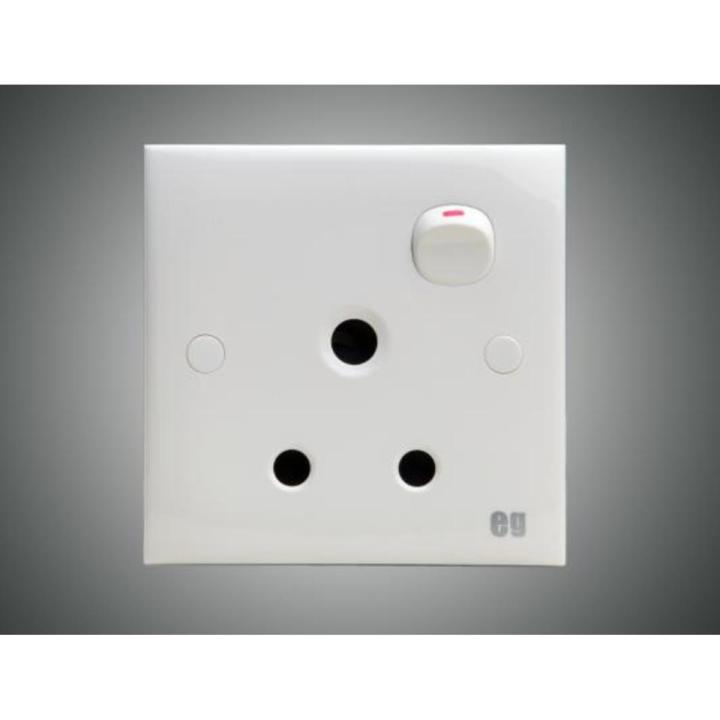 Energypac EG Series 15A 3 Pin Round A/C Socket 3Pin AC Electrical Wall Switch