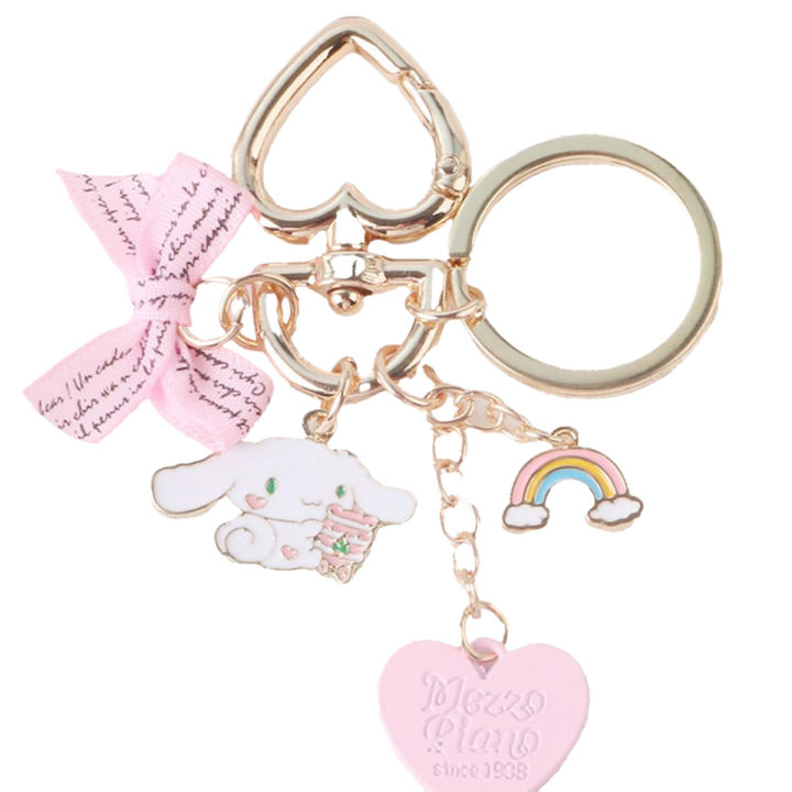 Cute%20girls'%20keychains%20car%20keys%20key%20chains%20bag%20decor%20pink%20rosette%20rainbow%20pendant%20MJ%20-%20Image%202
