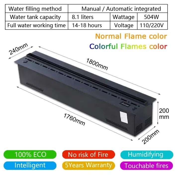 New%203D%20Flame%20Water%20Gas%20Flame%20Humidifier%20with%205-year%20warranty%20Silent%20water%20mist%20Automatic%20drainage%203D%20steam%20fireplace%20-%20Image%207
