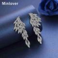 Luxury Crystal Eagle Shape Bridal Long Rhinestone Earrings for Women.