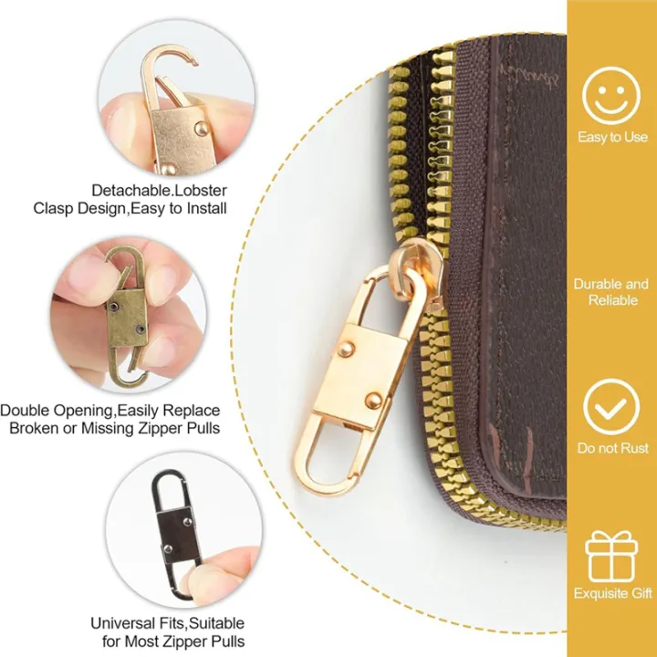 10%20PCS%20Zipper%20Pull%20Replacement%20Double%20Opening%20Zipper%20Clip%20Theft%20Deterrent%20Multicolor%20Metal%20Detachable%20Metal%20Zipper%20Pulls%20Tab,%205%20Colors%20-%20Image%203