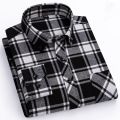 New Cotton Fashion Plaid Shirts For Men's Long Sleeve Single Patch Pocket Design Young Casual Standard-Fit Flannel Shirt S-8XL. 