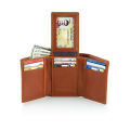 Large capacity 30% discount leather with anti-theft and ID window, high-end feeling men's wallet.