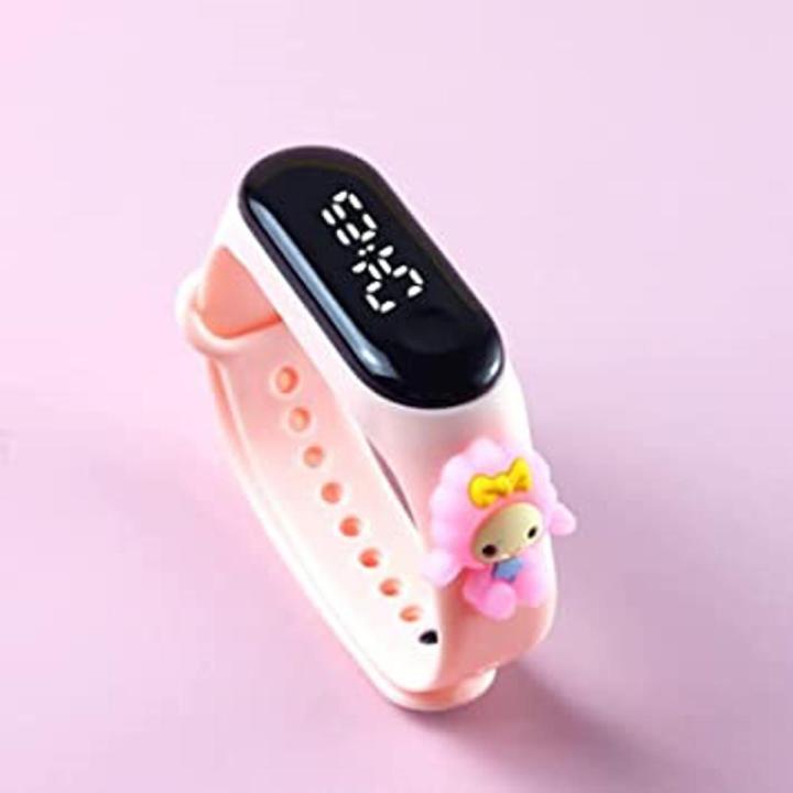 Versatile -Kids Cute Cartoon Waterproof Touch Screen LED Silicone Digital Girls and Boys Students Wrist Sports Baby Watch- Avant-garde