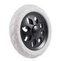 OUMERY 6X Black White Plastic Core Foam Cartwheel Casters. 