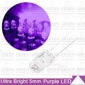 10Pcs- PURPLE Color LED Clear Transparent DC 3V 20mA 5mm Purple LED Light Emitting Diodes LED Bulb 5mm LED Light Purple Light LED.