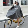 High quality Mens Womens Cycling Bicycle Bike Raincoat Rain Cape Poncho Hooded Windproof Rain Coat Mobility Scooter Cover. 