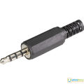 4 Pole Headphone Jack Plug Male 3.5mm 4 Pin Stereo Audio Headphone Jack Connector Earphone Plug For Mobile Phone Computer Laptop Desktop PC MP3 Video Cables.