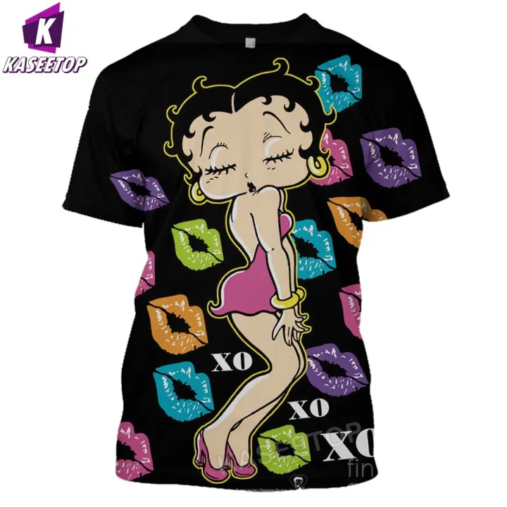 %E3%80%90Alien%20Alien%E3%80%91%20Men/Women%203D%20Print%20T%20Shirt%20Cartoon%20Anime%20Betty%20Boop-S%20Gril%20Short-Sleeved%20Plluover%20Sports%20Summer%20Casual%20Student%20Top%20Shirt%2004%20-%20Image%203