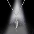 Stainless Steel Necklaces Long Feathers Hip Hop Pendant Chain Choker Charm Fashion Necklace for Men Jewelry Party Friends Gift. 