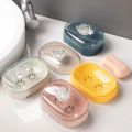 Plastic Soap Box Soap Dish with Lid Dust Proof Moisture Proof Storage Holder Bathroom Counter Sponge Drain Accessories хранение. 