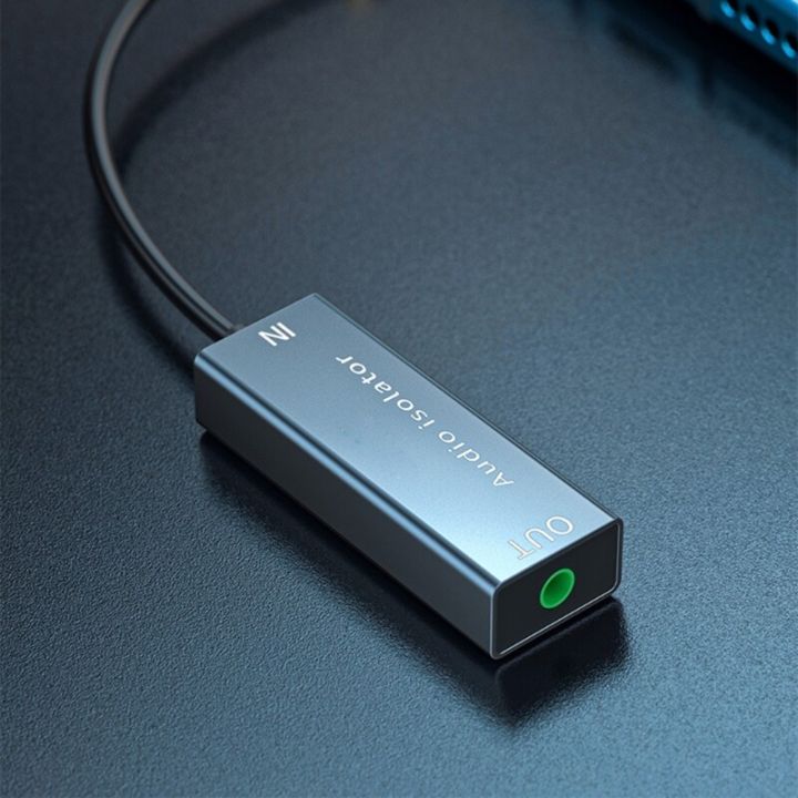 Aux Audio Noise Reducer Ground Loop Noise Isolator 3.5mm Audio Isolator Auido Humming Hissing Buzzing Noise Eliminator