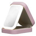Fashionable Makeup Bag with LED Light Mirror Spacious LED Lighted Mirror-equipped Mirror Cosmetic Case Compact Makeup Bag for. 