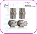 4PCS Nipple 1/2" Male x 1/2" Male Pipe Fittings, 304 Stainless Steel 1/2 inch NPT Male Threaded Pipe Adapter Fittings Equal Nipples Connectors, Male Straight Connector Pipe Fitting.