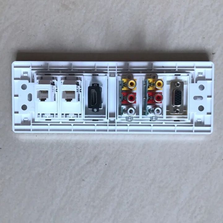 %E3%80%90YIYANGMAOYI111%E3%80%91SeTo%20118%20Type%20RJ45%20Cat5e%20Network%20+%20Cat3%20Tel%20+%20AV%20Audio%20+%20VGA%20+HDMI%20Outlet%20Wall%20Plate%20Keystone%20plate%20-%20Image%203