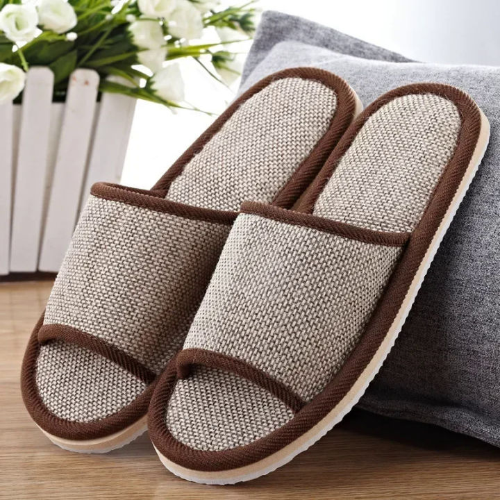 2024%20New%20Linen%20Shoes%20Women%20And%20Men%20Household%20Slippers%20Indoor%20Floor%20Shoes%20Summer%20Women's%20Mute%20Slippers%20Sandals%20Slippers%20-%20Image%202