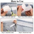 1 Roll Sweat Pads Collar Protectors for Men Shirts - Disposable White Shirt Neck Tape - Dress Hat Collar Self Adhesive Invisible Liner Patch Against Sweat Stain(314 Inch).