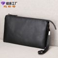 Malunte new cross-border wholesale wallet, fashionable casual leather bag, large-capacity first layer cowhide men's clutch.