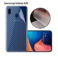 Samsung Galaxy A20 Back Carbon Fiber Sticker. 