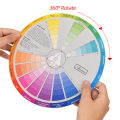 Color Wheel Pocket Size Paper Card Paint Learning Guide Mix Artist Chart. 