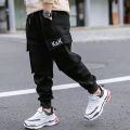 EACHIN Boys Pants Boy Letter Print Cotton Sweatpants Casual Korean Cargo Pants Fashion Teenage Kids Sport Multi-pocket Pants.