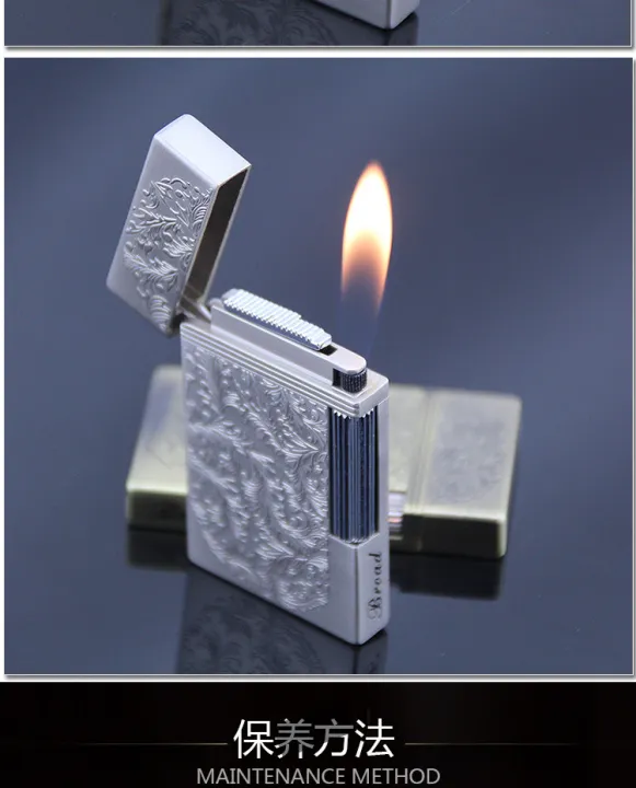 Fortune%20Flower%20Pattern%20Ultra-thin%20Grinding%20Wheel%20Flint%20Metal%20Open%20Flame%20Lighter%20Cigarette%20Cigar%20Gas%20Butane%20Gas%20Lighter%20Gadgets%20-%20Image%203